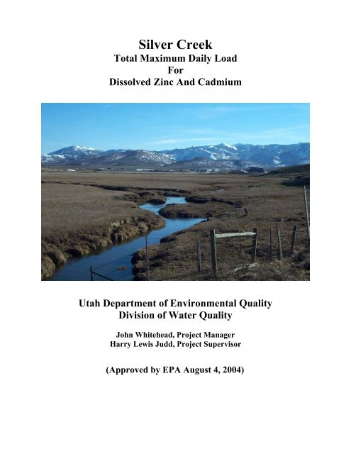 Silver Creek - Division of Water Quality - Utah.gov