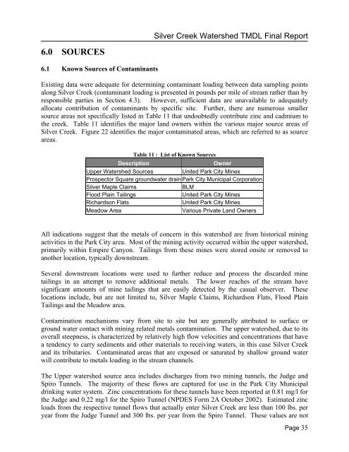 Silver Creek - Division of Water Quality - Utah.gov