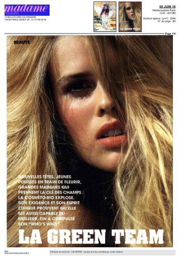 Madame Figaro - Juin 2010 - CÃ¢linesse