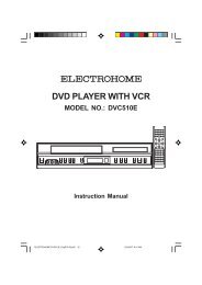 DVD PLAYER WITH VCR - Electrohome