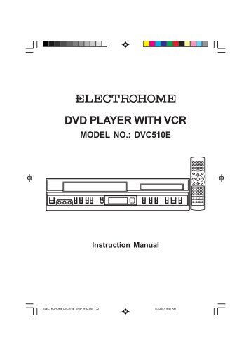 DVD PLAYER WITH VCR - Electrohome