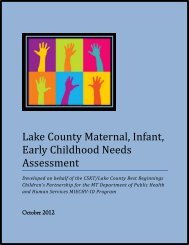 Lake County Maternal, Infant, Early Childhood Needs Assessment