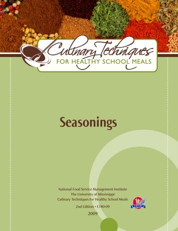 Seasonings - National Food Service Management Institute