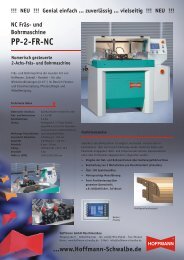 Neue HOFFMANN NC-gesteuerte Bohr - Maschinen Baur