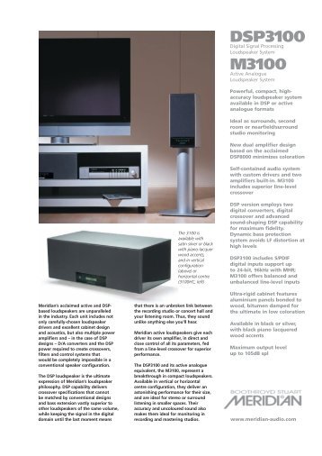 DSP3100 M3100 - Meridian Audio