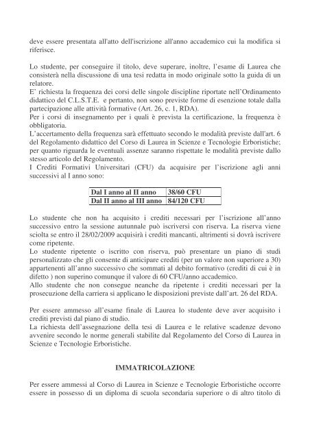 Manifesto Anno Accademico 2008-2009 - FacoltÃ  di Farmacia