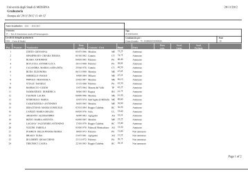 Visualizza la graduatoria provvisoria A.A. 2012/2013 - FacoltÃ  di ...