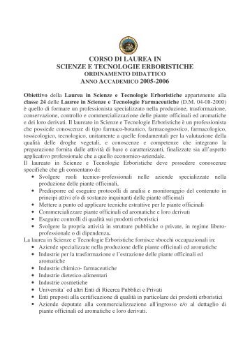 Manifesto Anno Accademico 2005-2006 - FacoltÃ  di Farmacia