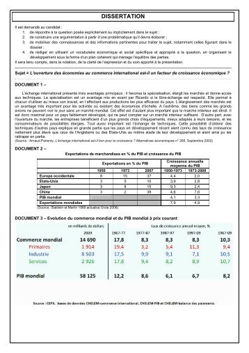 Dissertation - Ouverture au commerce international et croissance