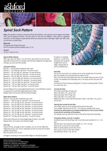 Opal Spiral Sock - Ashford Handicrafts