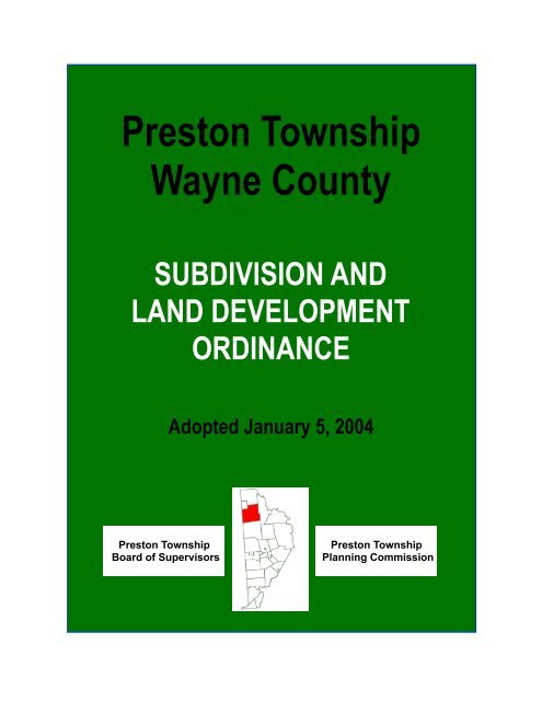 Preston Township Wayne County - Shepstone Management Company