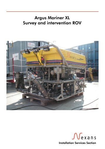 Argus Mariner XL Survey and intervention ROV - Nexans
