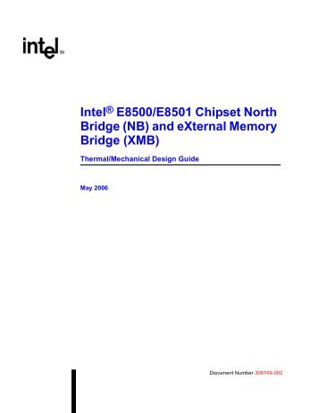 IntelÂ® E8500/E8501 Chipset North Bridge (NB) and eXternal ...