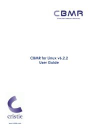 CBMR for Linux v6.2.2 User Guide - Cristie Data Products GmbH