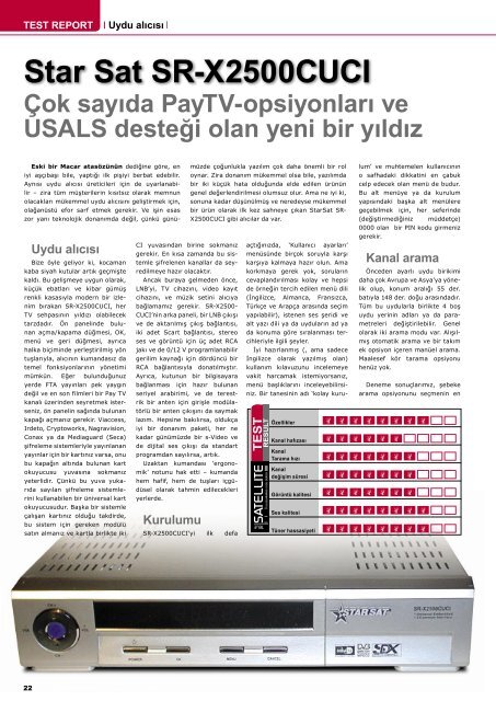 Dünyanın En Büyük Uydu Donanımı Dergisi - TELE-satellite ...