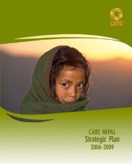 CARE Nepal Strategic Plan 2006-2009