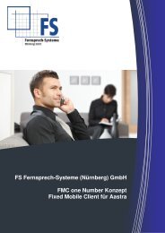 FMC one Number Konzept - FS Fernsprech-Systeme (Nürnberg) GmbH