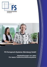 Headsetlösungen - FS Fernsprech-Systeme (Nürnberg) GmbH