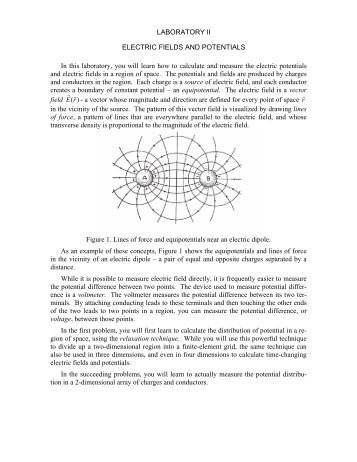 Electric fields and potentials - Physics and Astronomy at TAMU