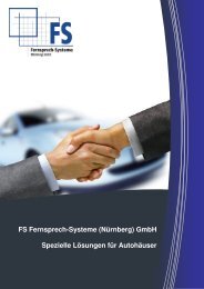 Telefonanlage für Autohäuser - FS Fernsprech-Systeme (Nürnberg) GmbH 