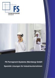 Telefonanlage für Industrieunternehmen - FS Fernsprech-Systeme (Nürnberg) GmbH