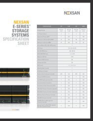 specification sheet nexsan e-series storage systems - A-TRAC