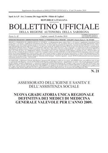 N. 21 - Regione Autonoma della Sardegna