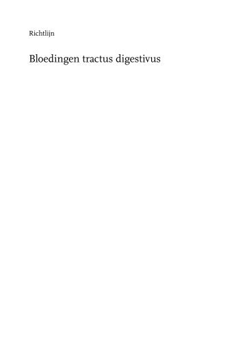Bloedingen tractus digestivus - Genootschap van Maag-Darm ...