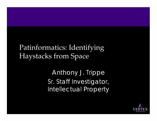 Patinformatics: Identifying Haystacks from Space
