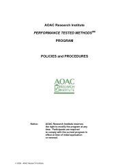 Policies & Procedures - AOAC International