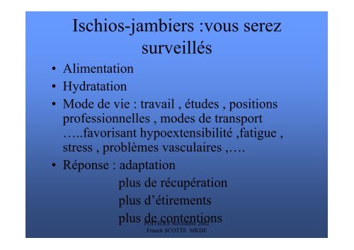 Les ischios-jambiers dans le sprint - Entrainement-sportif