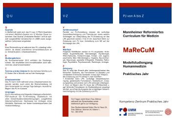 MaReCuM - Medizinische FakultÃ¤t Mannheim