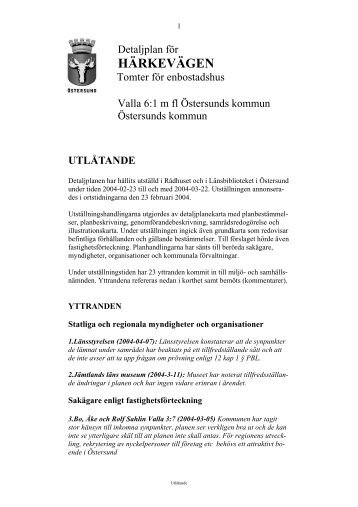 Microsoft Word - utlÃ¥tande2 HÃ¤rke.doc - Ãstersunds kommun