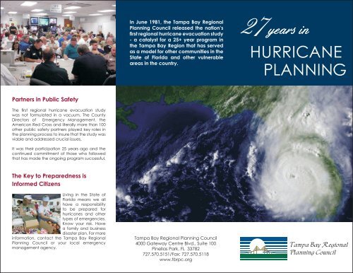 TBRPC Hurricane Planning Brochure - Tampa Bay Regional ...