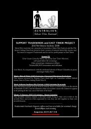 SUPPORT TRADEWINDS and EAST TIMOR PROJECT 264 Pitt ...