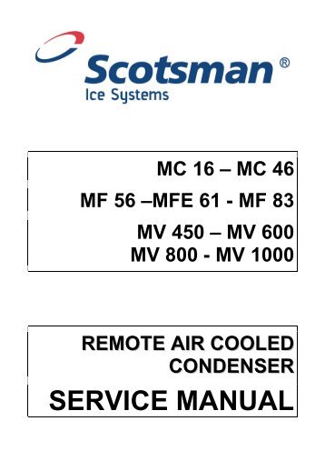 SERVICE MANUAL - Scotsman