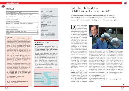 Ausgabe 4 / 2008 - Herzzentrum Uniklinik Koeln