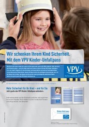 Kinder-Unfallpass Flugblatt - VPV Makler