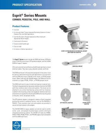 Pelco Esprit Series Camera Mounts - Signal Control Products, Inc.