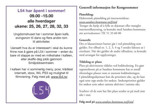 Kongesommer 2013 - Sandnes Kommune