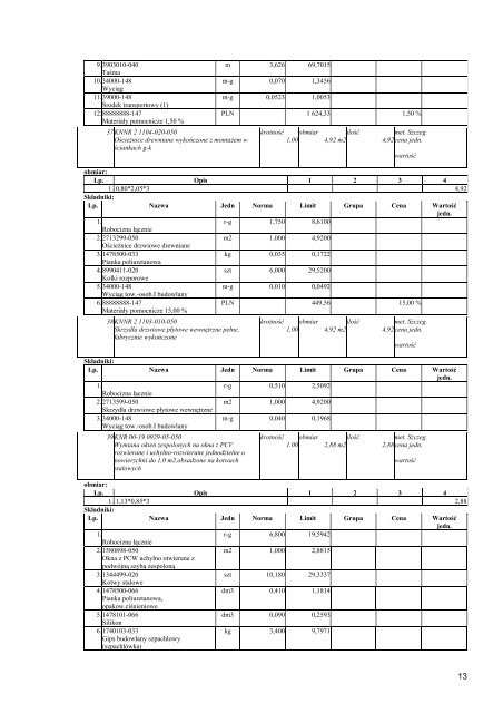 Kosztorys ofertowy - Krotoszyn