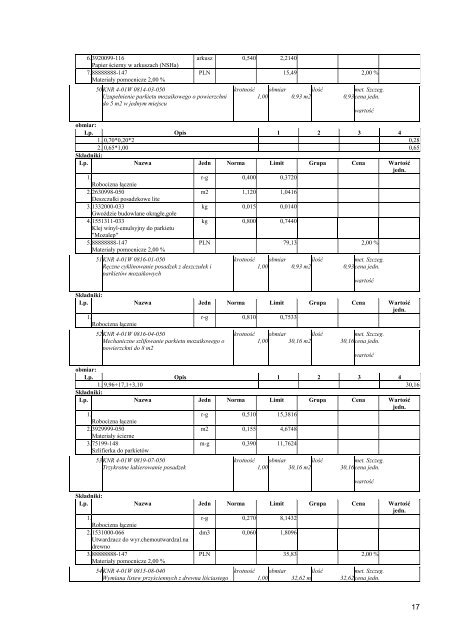 Kosztorys ofertowy - Krotoszyn