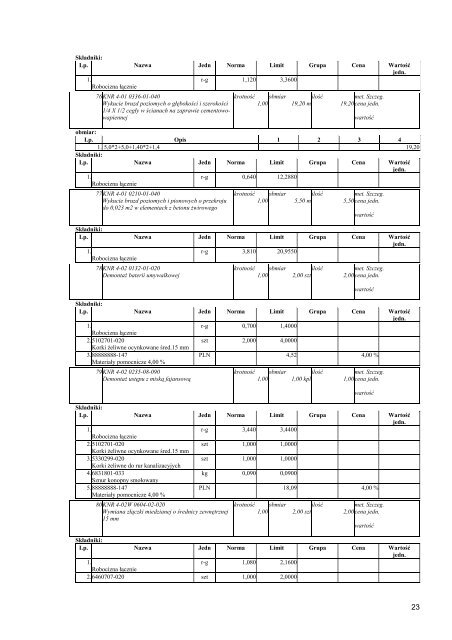 Kosztorys ofertowy - Krotoszyn