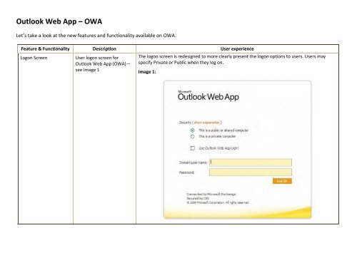 Outlook Web App Owa