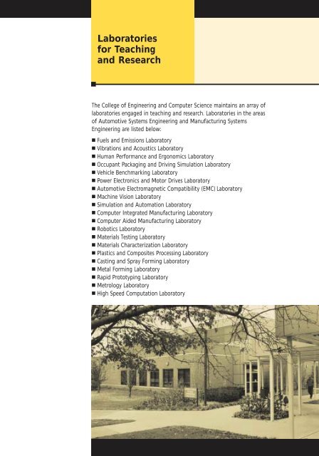 UMD Interdisiplinatry programs - University of Michigan - Dearborn ...