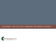 CALIFORNIA: ON-âUTILITY BILL FINANCING FOR ENERGY EFFICIENCY ...