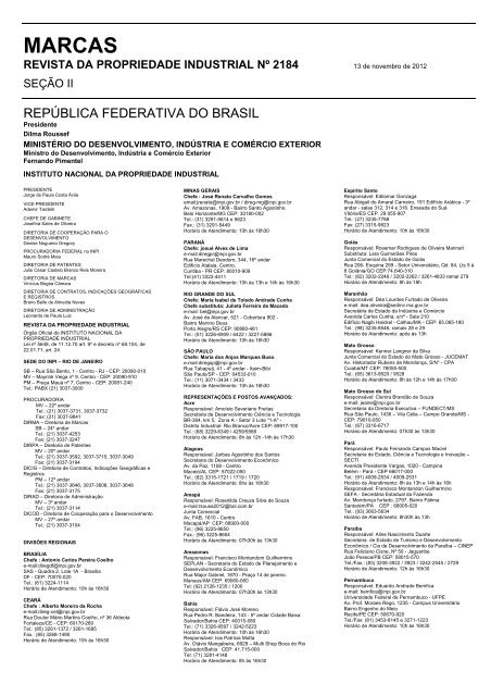 MARCAS - Revista RPI - Inpi