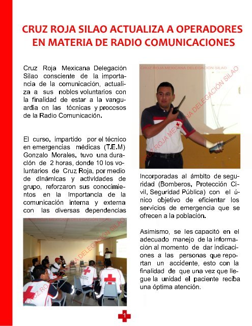Octava Edición del Boletín Informativo de Cruz Roja Del. Silao