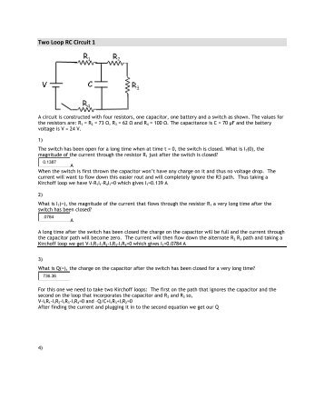 Two Loop RC Circuit 1