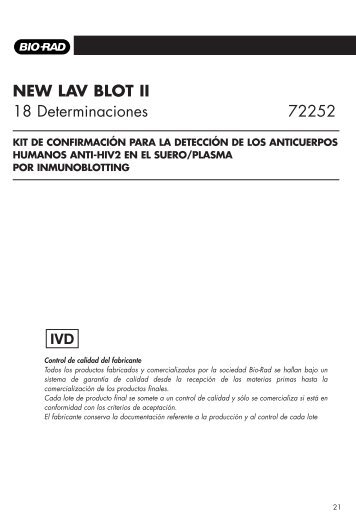 NEW LAV BLOT II - BIO-RAD